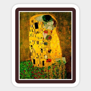 Gustav Klimt The Kiss 1907 Painting Print Sticker